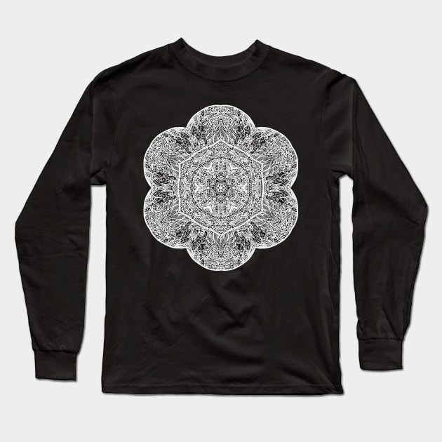 Forest Mandala - White Lace Long Sleeve T-Shirt by ElviraDraat